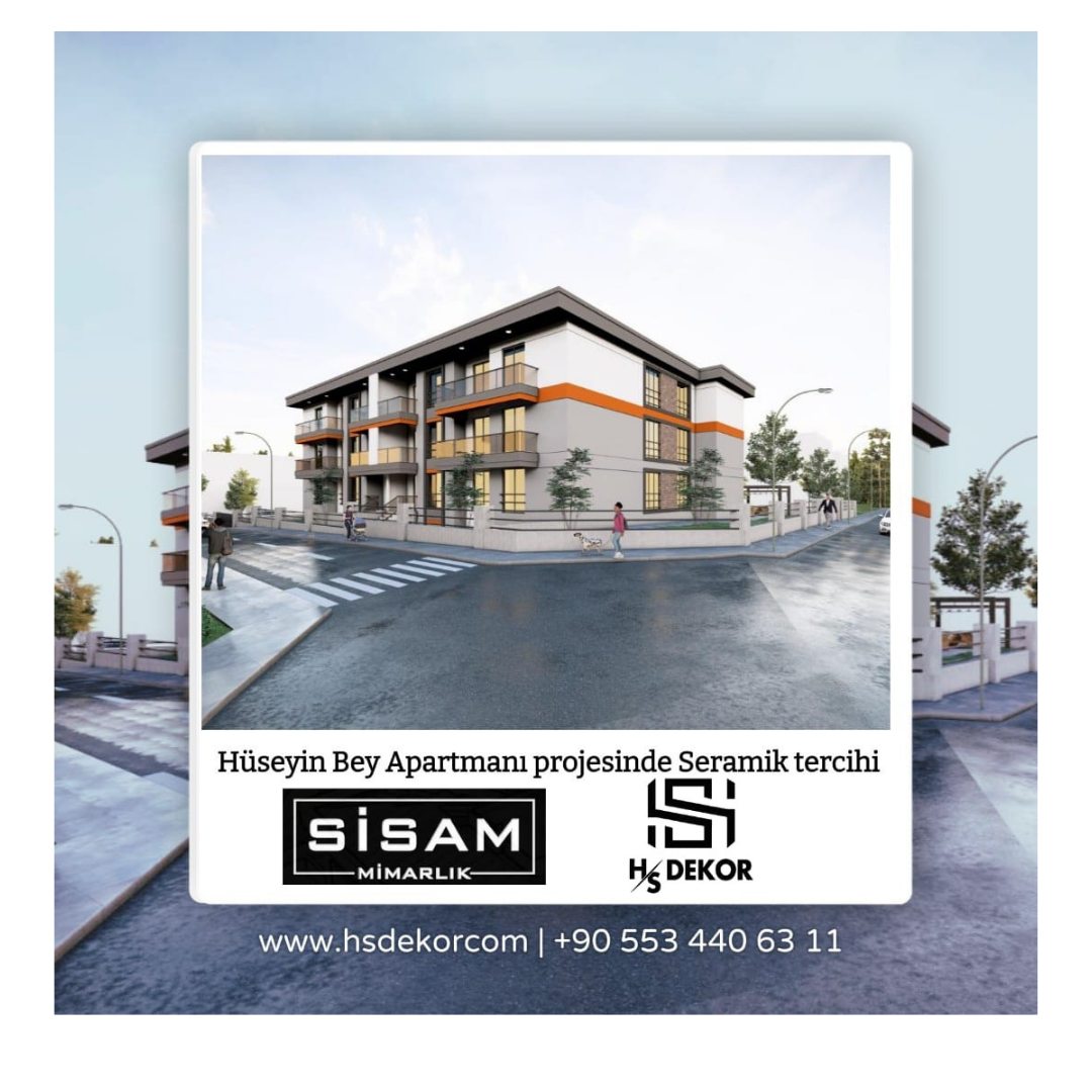 Sisam Mimarlık Hüseyin Bey Apartmanı projesinde seramik tercihi Hs Dekor